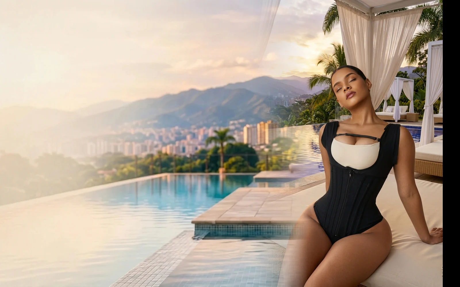 Curvy Gyals client at a resort in Colombia